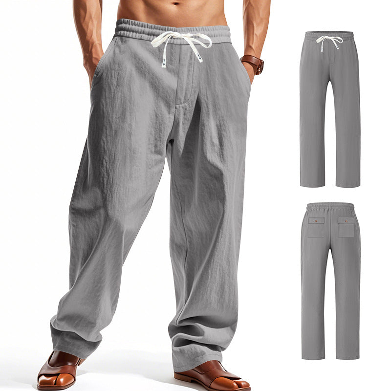 Linen Casual Pants Summer Thin Simple High Street