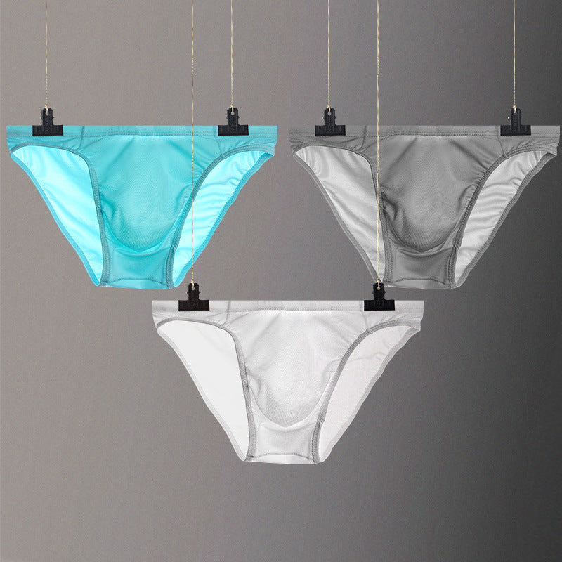 Men's Triangle Ice Silk Breathable Low Waist Triangle Shorts