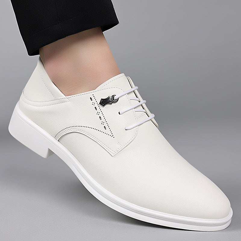 Men's Dress Shoes British Business Soft Leather Pointed Toe