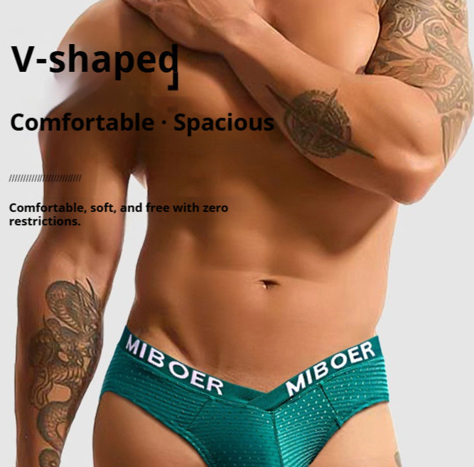 New Men's Underwear Large V-shaped Low-rise U-convex Large Pouch Triangle