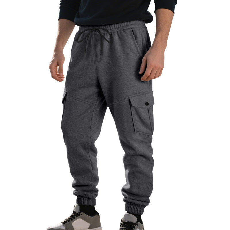 Loose Multi-pocket Ankle Banded Working Pants Men