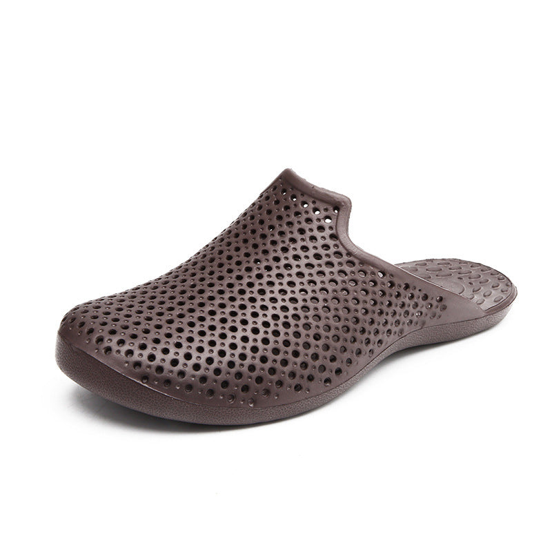 Slippers Summer Big Size Baotou Breathable One-word Beach Shoes