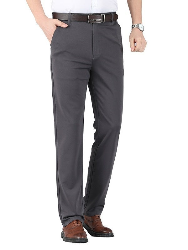 Summer Thin Ice Silk Middle-aged Men's Pants