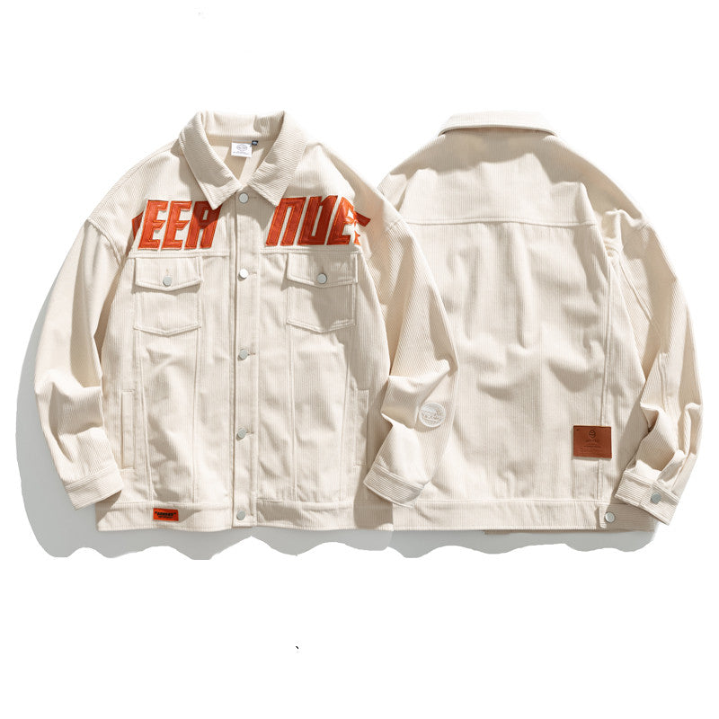 Men's American Style Vintage Embroidered Lapel Jacket