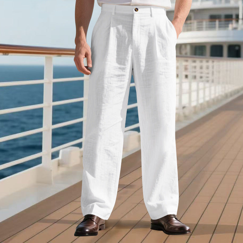 Loose Straight Business Suit Pants Men