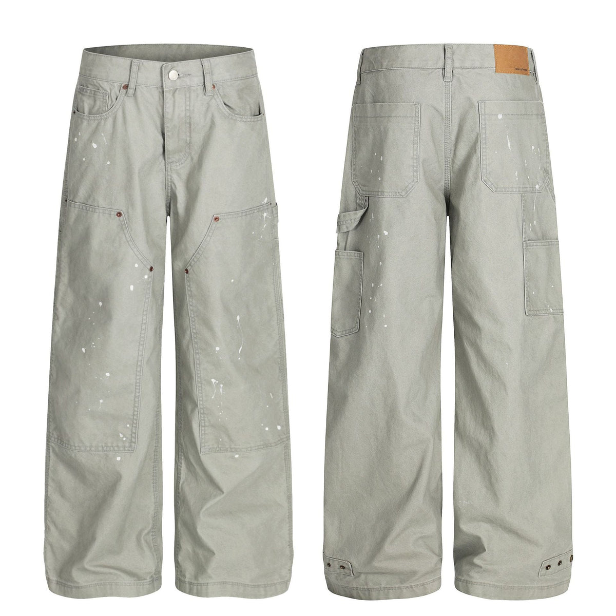 Retro Hand-dotted Ink Men's Loose Casual Work Pants