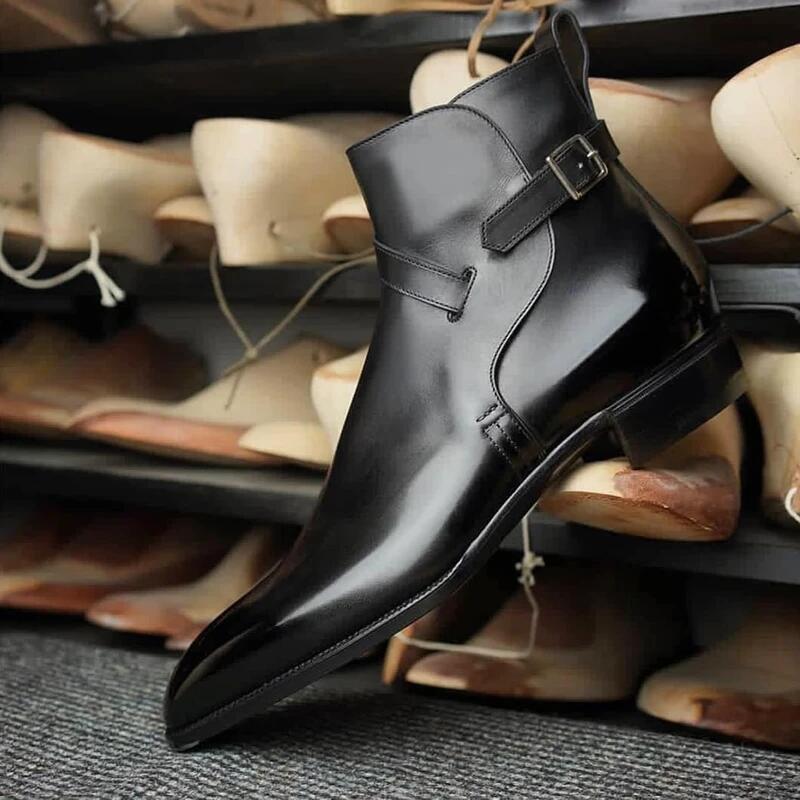 Men's Shoes Explosive Style Men's Boots Buckle Ankle Casual Men's Shoes