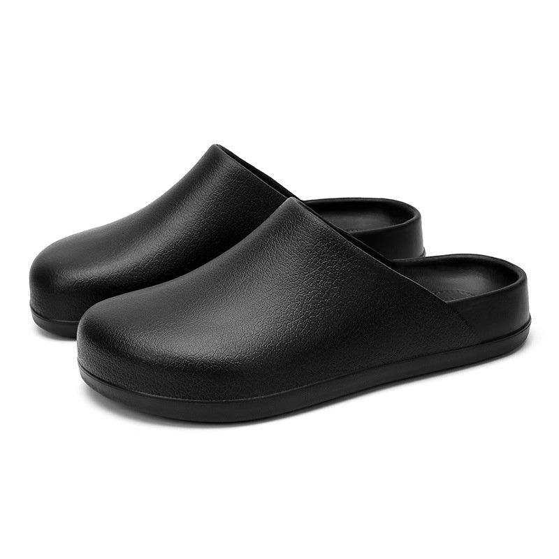 Closed-toe Slippers Outer Wear Non-slip, Waterproof And Oil Resistant Half Slippers