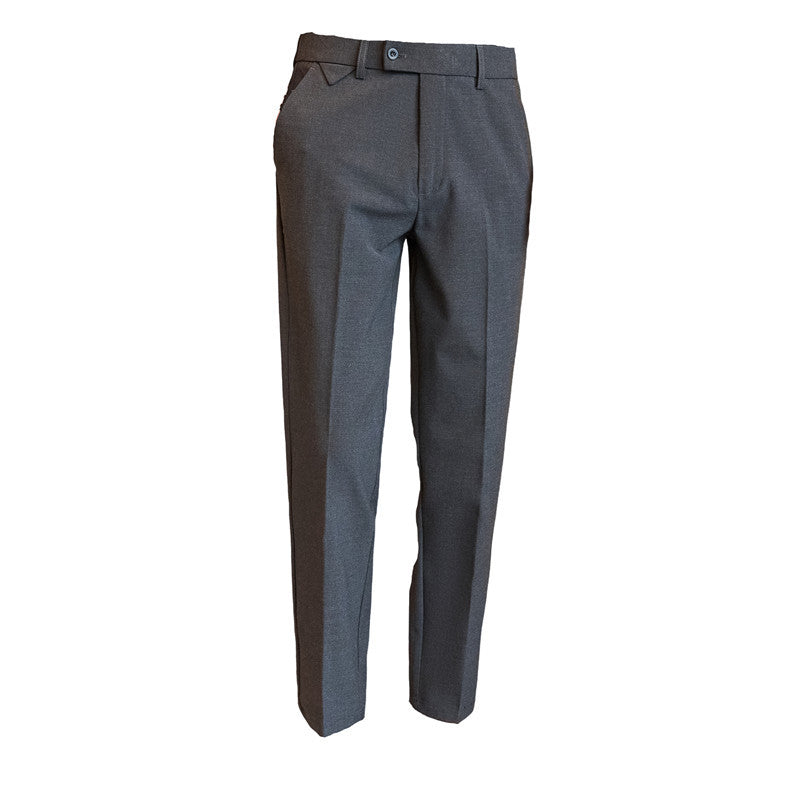 Men's Brown Suit Pants Waist Stretch Design Slim-fitting Small Straight Casual