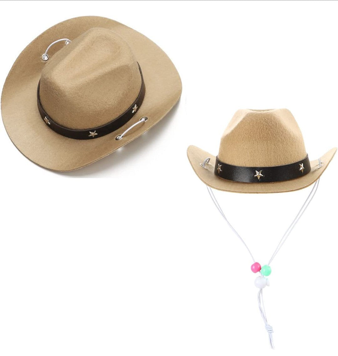 Dog Western Denim Mini Toy Hat