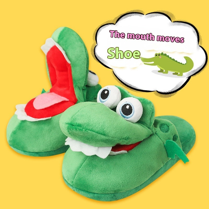 Animal Slippers Dancing Spoof Dinosaur Cotton Shoes Sand Carving