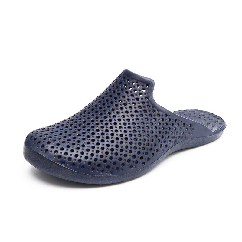 Slippers Summer Big Size Baotou Breathable One-word Beach Shoes