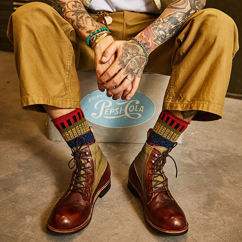 Japanese Retro Paratrooper Motorcycle Boots