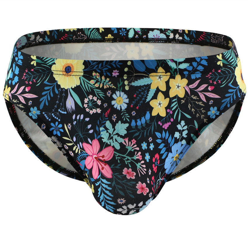 Printed Men's Briefs Triangle U Convex Design
