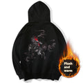 3D Printed Loose Plus Size Hooded Sweater Men