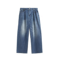Loose Straight Men's Clothing Mid-high Waist Washed Wide Leg Jeans