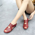 Leather Flat Two-wear Sandals Women's Wild Beef Tendon Soft Sole