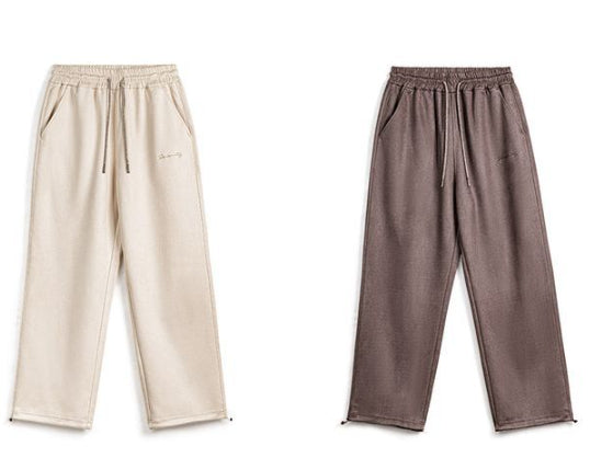 Casual Brushed Suede Sweatpants Straight-leg Wide-leg Pants
