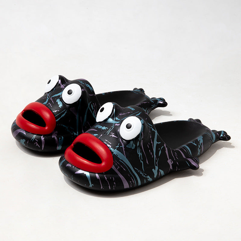 Summer Interior Home Lovely Bathroom Cartoon EVA Couple Slippers