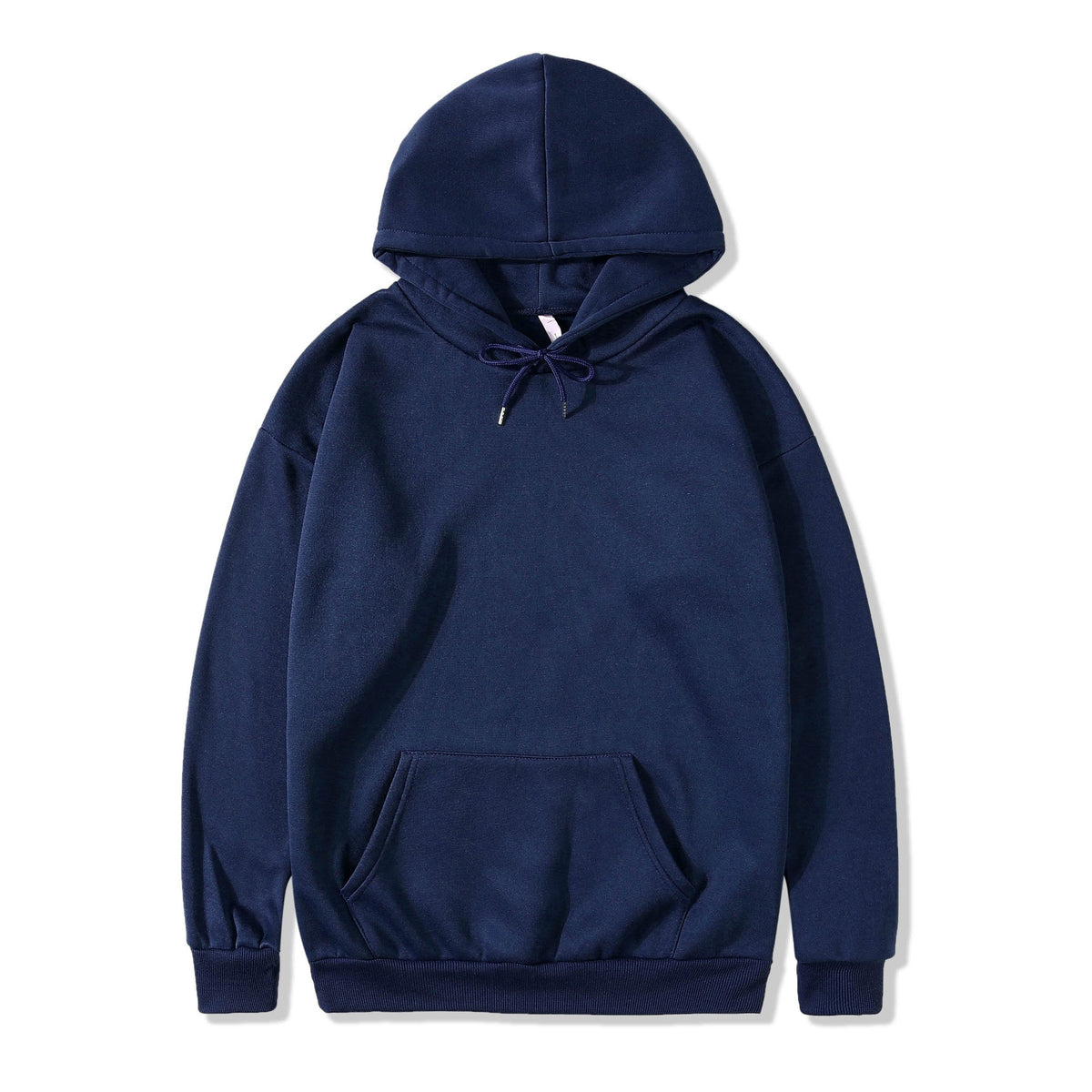 Solid Color Hoodie Navy Blue