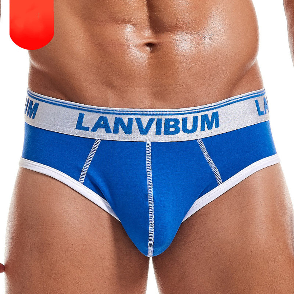 Men's Underwear, Medium Waist Cotton, Comfortable U Convex