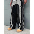 Men's Contrast Color Letter Patch Smart Trousers