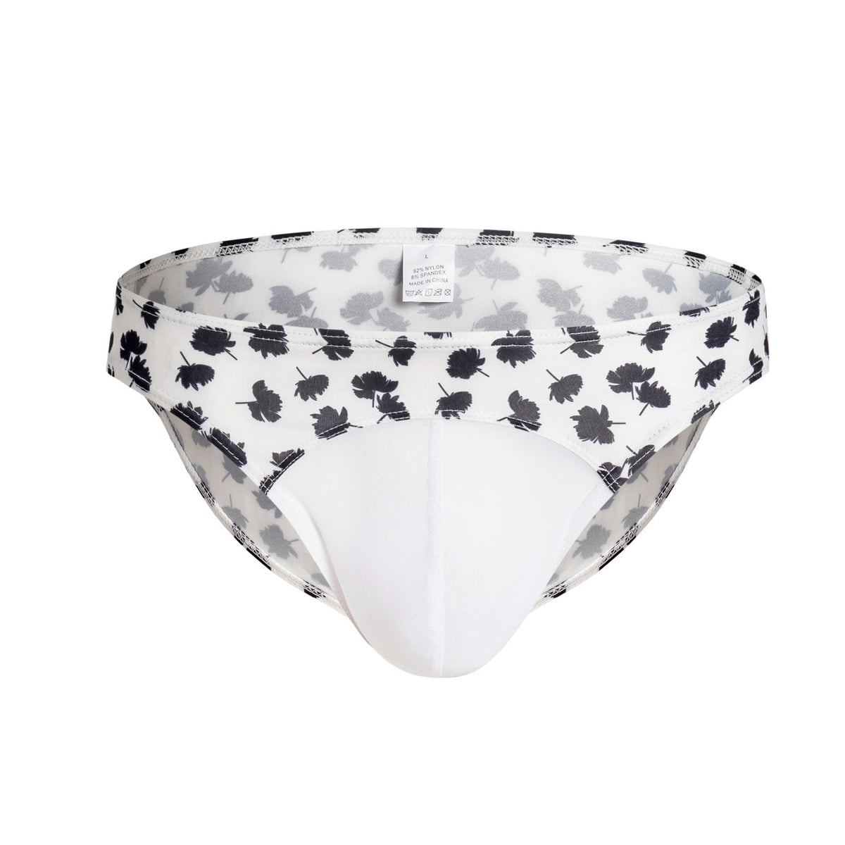 Men's See-through Mesh Panties Big Bag Low Waist Printing
