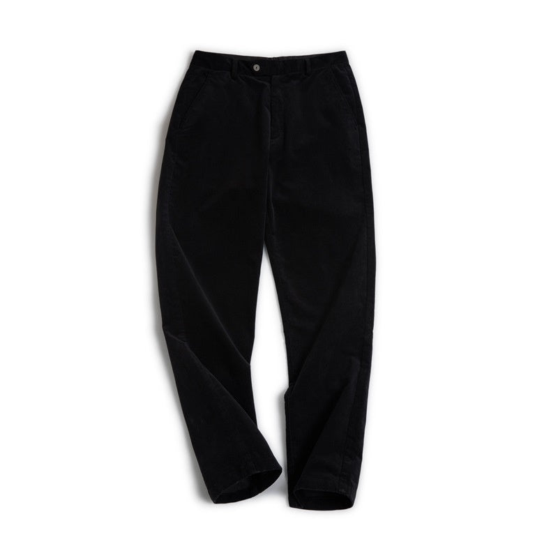 Retro Khaki Corduroy Casual Pants Straight Autumn