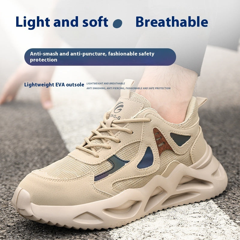 Summer Men's Labor Protection Shoes Deodorant And Breathable Lightweight