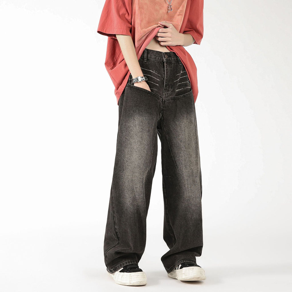 Fashion Men's Straight Loose Wide-leg Pants