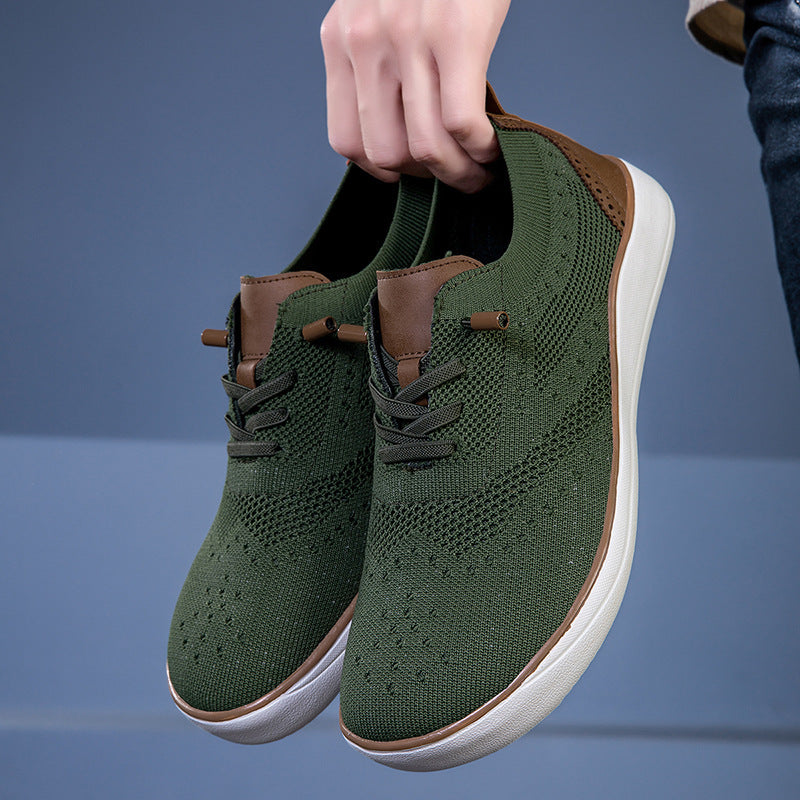 Widened And Fattened Big Wide Last Big Foot Shoes Mesh Walking Shoes