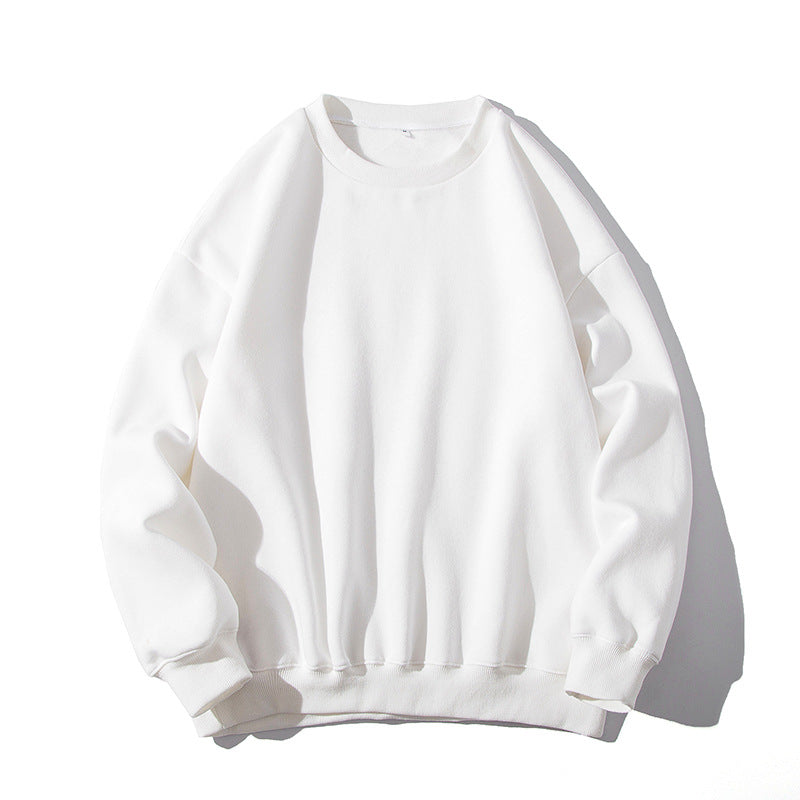 Solid Color Non-hoodie Pullover Sweater Round Neck Top