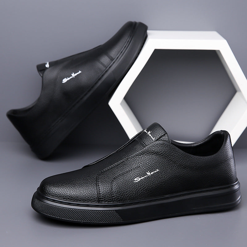Casual And Comfortable Breathable Non-slip Trendy Soft Bottom Rubber Round Toe Flat Heel Slip-on Shoes