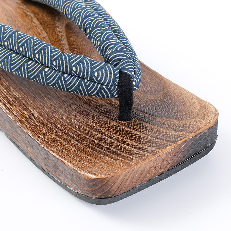 Flat Heel Burnt Paulownia Men's Clogs Slippers