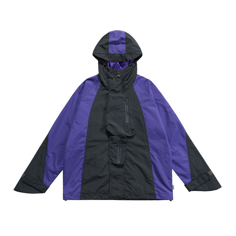 Outdoor Retro Pocket Mountain Camping Loose Color Jacket