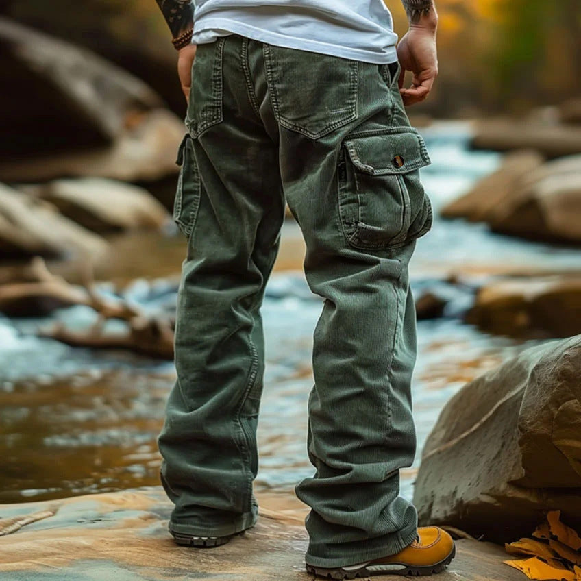 Retro Loose Cargo Three-dimensional Multi-pocket Casual Loose Trousers