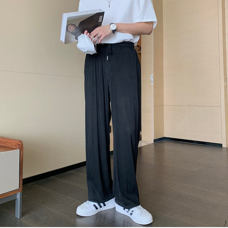Anti-wrinkle And Iron-free Thin Breathable Elastic Summer Icy Casual Pants