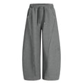 American Retro Men's Stitching Drawstring Solid Color Matchet Pants