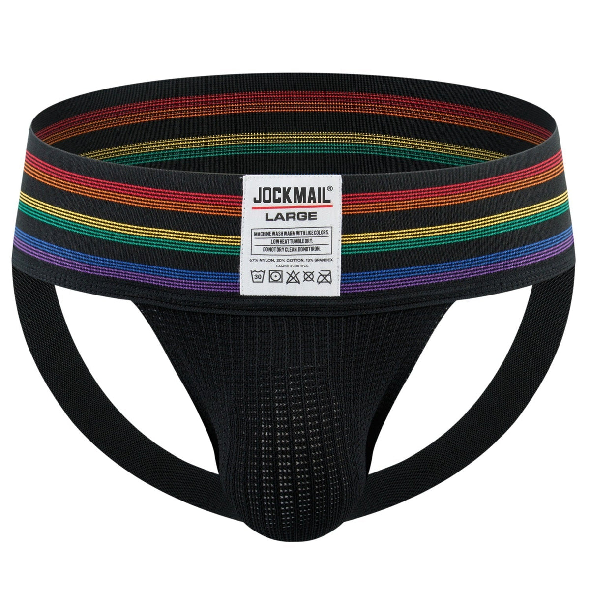 Men's T-back Wide Belt Breathable Rainbow