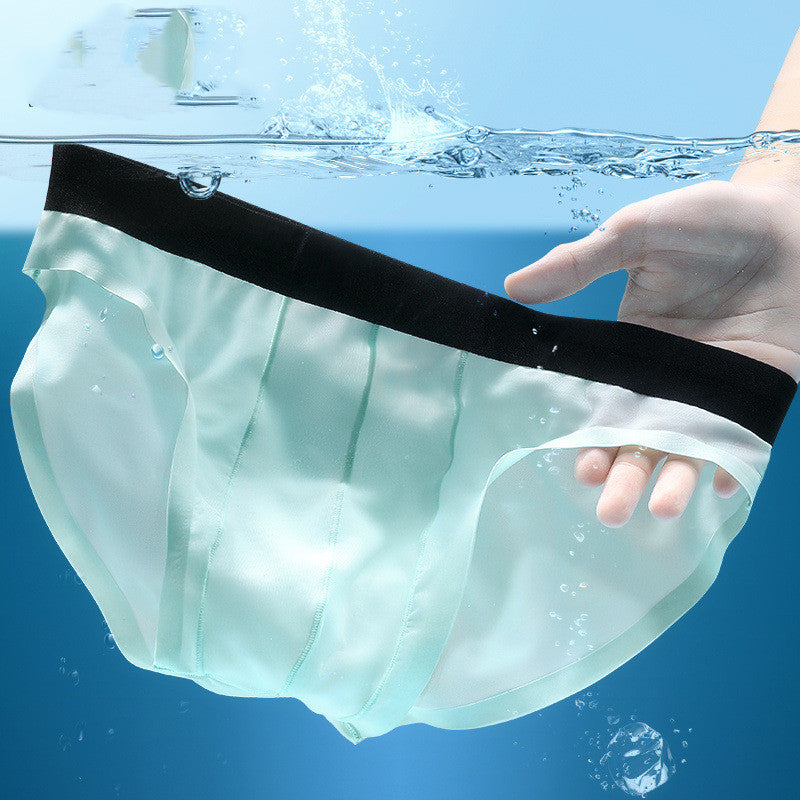 Men's Ice Silk Seamless Summer Breathable Briefs