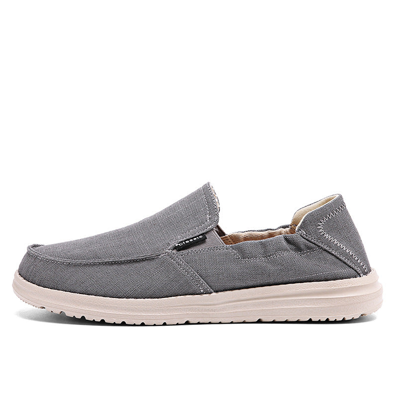 Plus Size Men's Canvas Shoes One Pedal Loafer Cloth Shoes