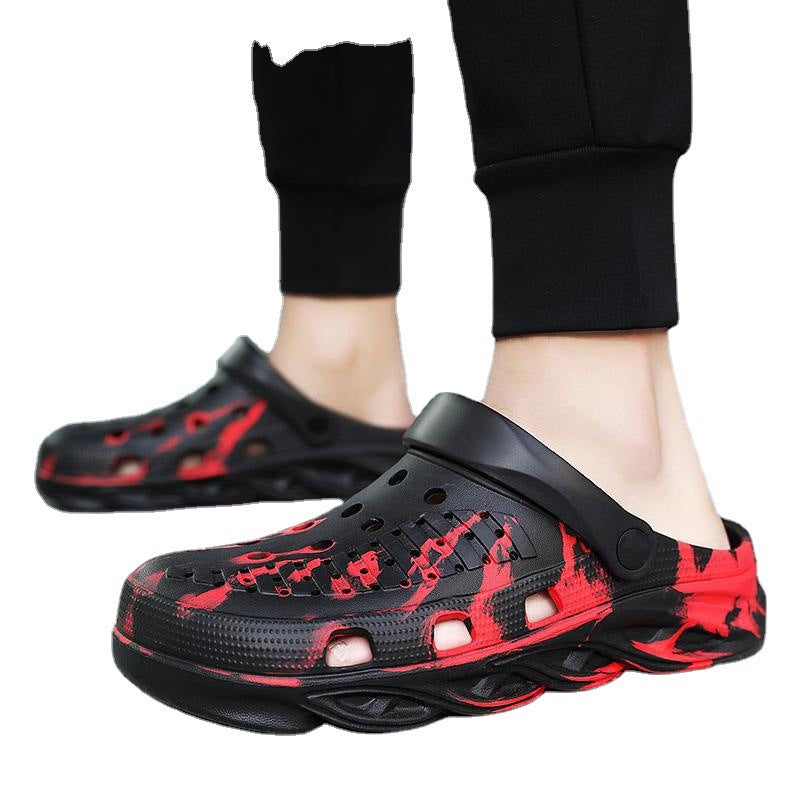 Summer Men's Thick Bottom EVA Twist Bottom Plus Size Beach Shoes