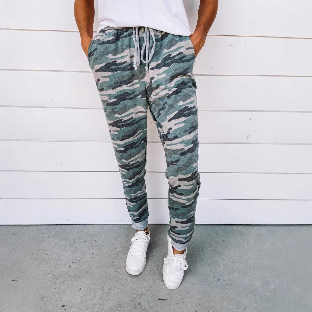 Fashionable Leopard Print Irregular Pattern Casual Pants
