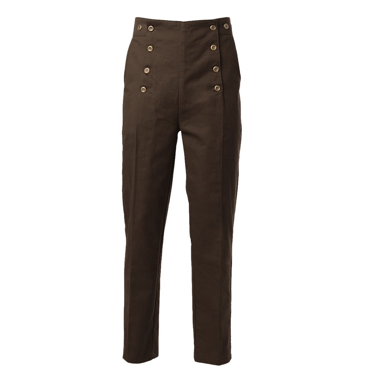 Men's Retro High Waist Double Breasted Casual Straight Pants
