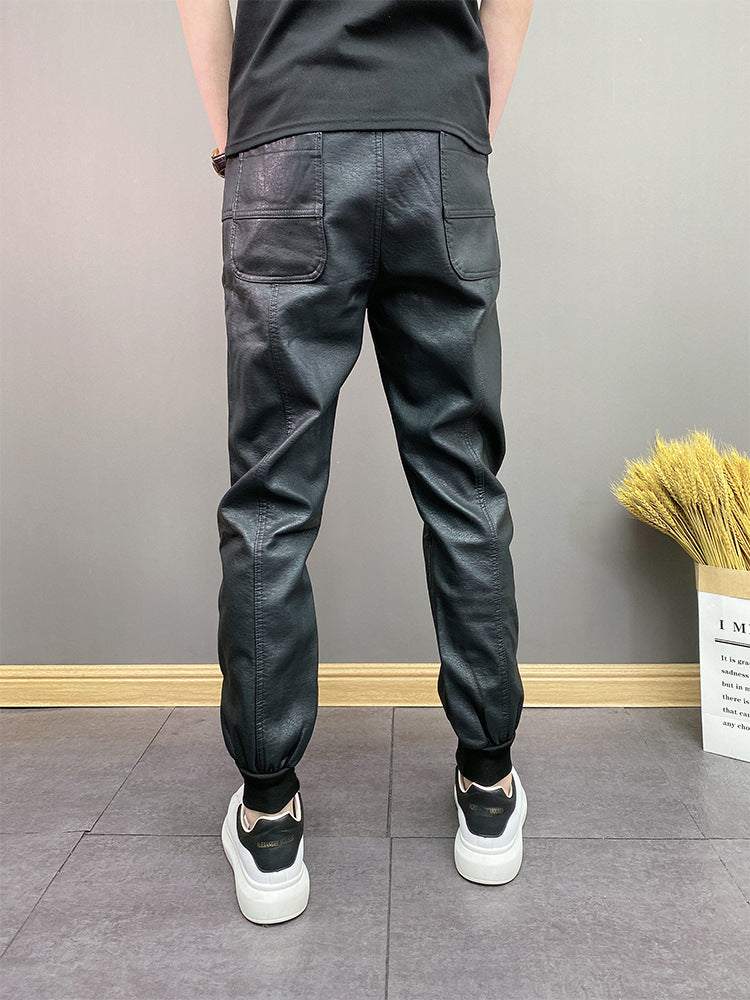 Spliced New Slim-fit Casual Rider Waterproof Windproof Motorcycle Tapered Pants