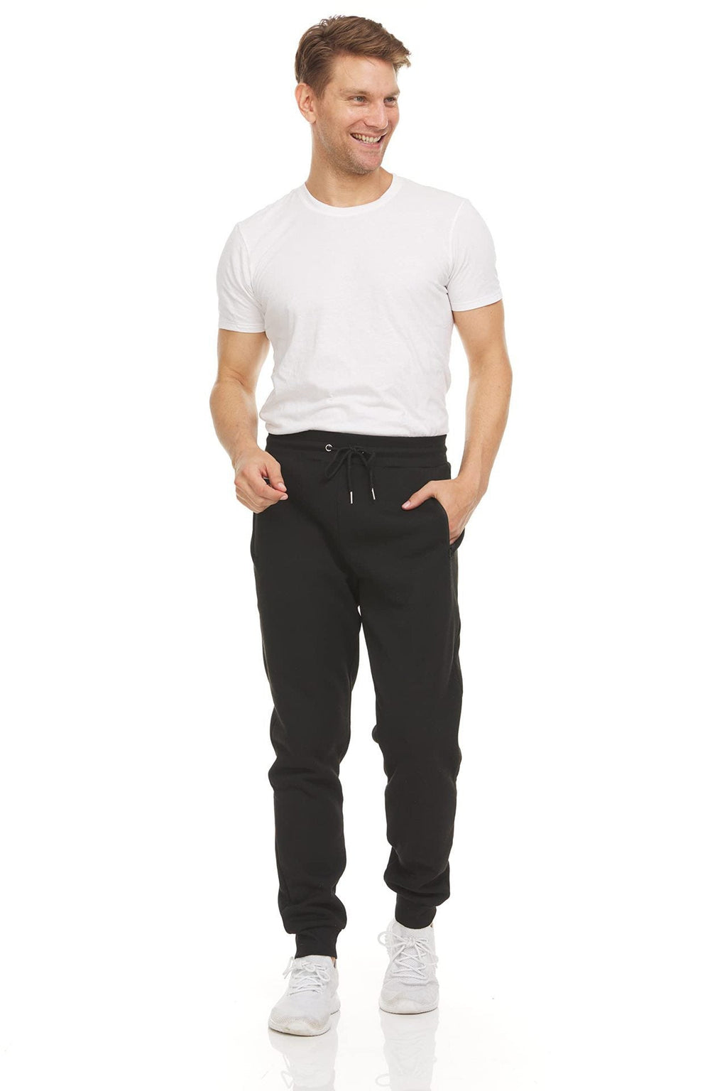 Men's Sports Trousers Casual Zipper Ankle-tied Solid Color