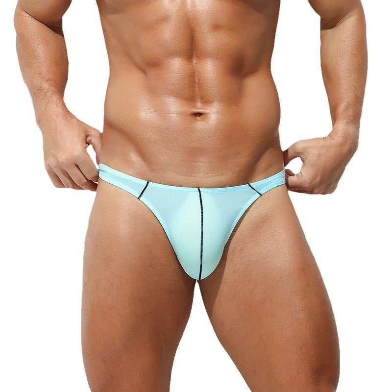 Men's Sexy U-convex Low Waist Thin Edges Comfortable Triangle Back Empty Sports Shorts