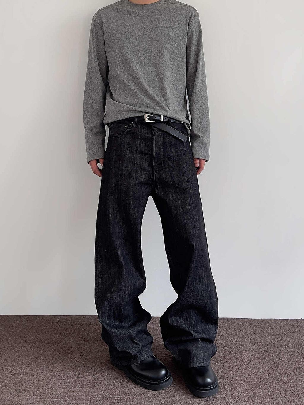 Jeans Straight Micro-pull A- Line Casual Pants