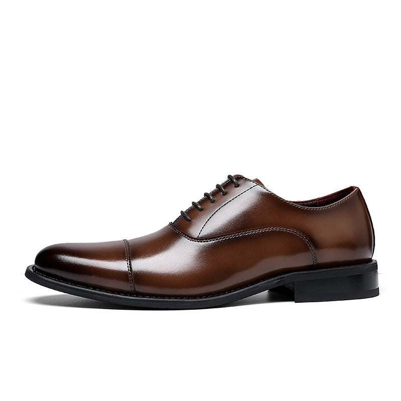 Men's Dress Shoes Inner Height Increasing Leather Shoes British Style