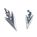 Mens Silver Necklace With Stone Weapon Shape